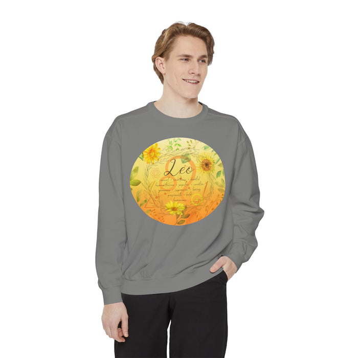 Leo Unisex Garment-Dyed Sweatshirt