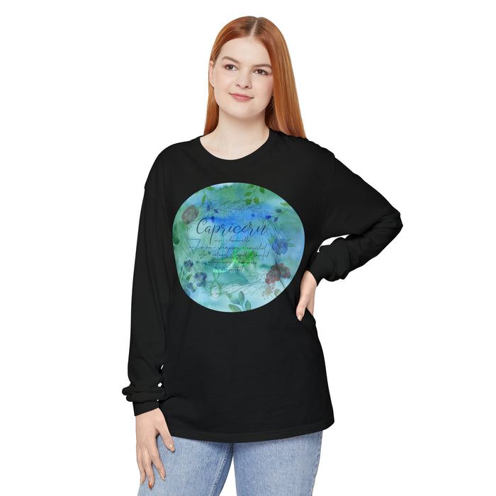 Capricorn Unisex Garment-dyed Long Sleeve T-Shirt
