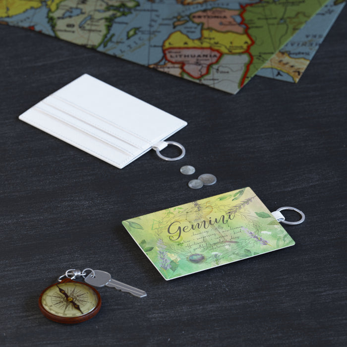 Gemini Saffiano Leather Card Holder