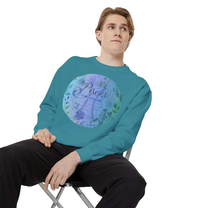 Pisces Unisex Garment-Dyed Sweatshirt