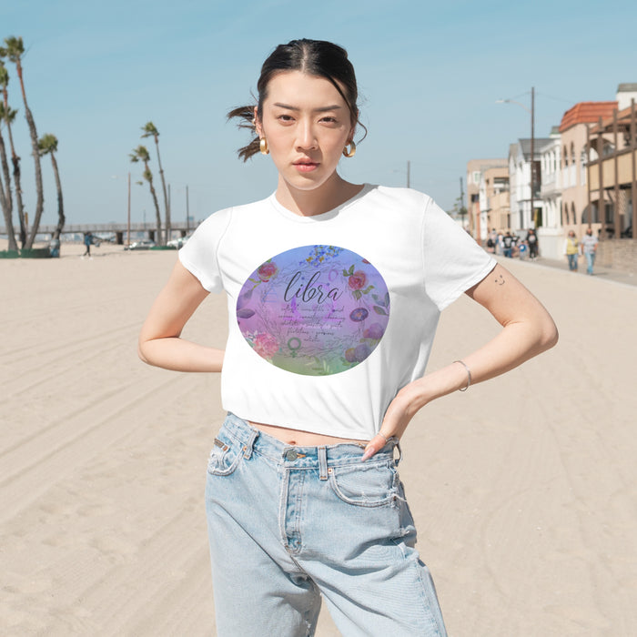 Libra Women's Flowy Cropped Tee