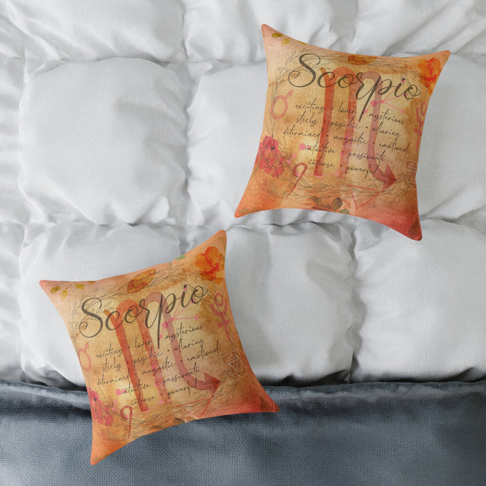 Scorpio Square Poly Canvas Pillow