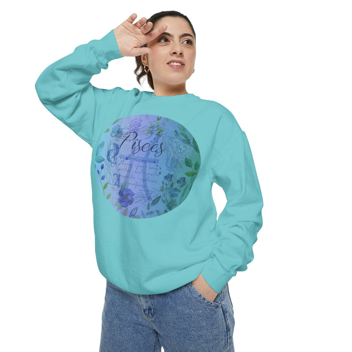 Pisces Unisex Garment-Dyed Sweatshirt