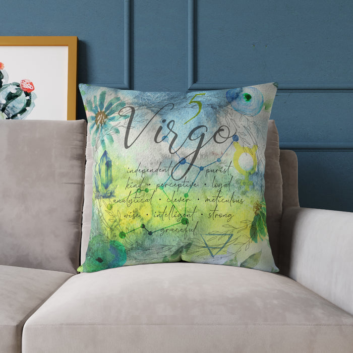 Virgo Square Poly Canvas Pillow