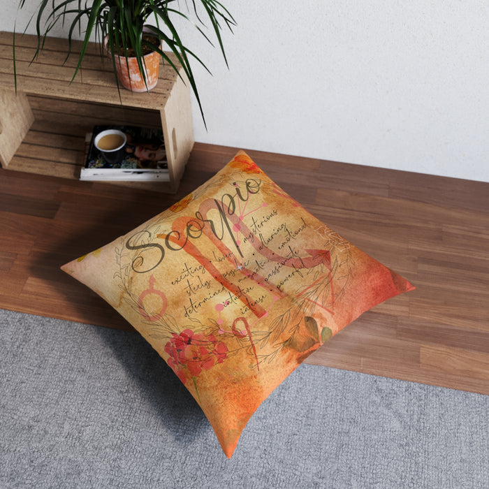 Scorpio Tufted Floor Pillow, Square