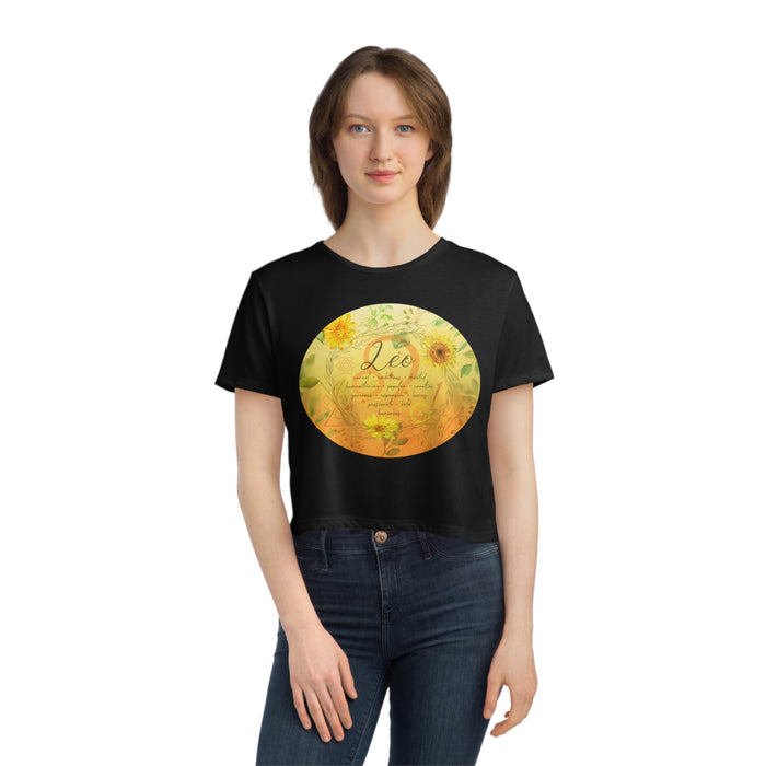 Leo Women's Flowy Cropped Tee