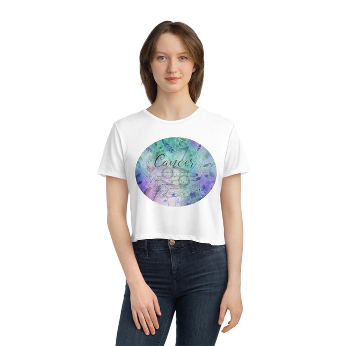 Cancer Women's Flowy Cropped Tee