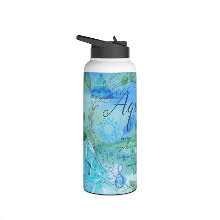 Aquarius Stainless Steel Water Bottle, Standard Lid