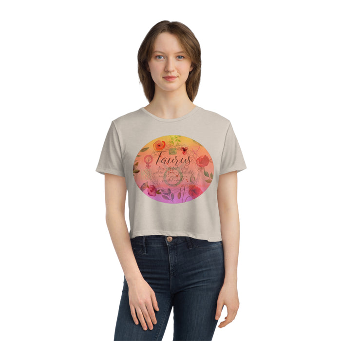 Taurus Women's Flowy Cropped Tee