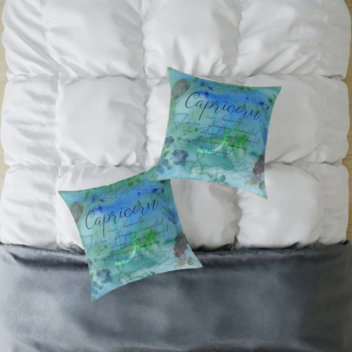 Capricorn Square Poly Canvas Pillow