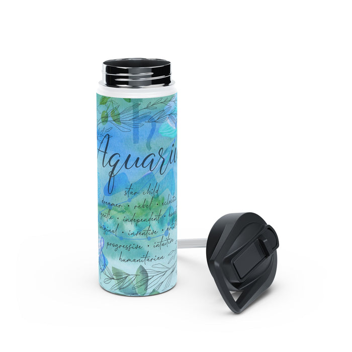 Aquarius Stainless Steel Water Bottle, Standard Lid