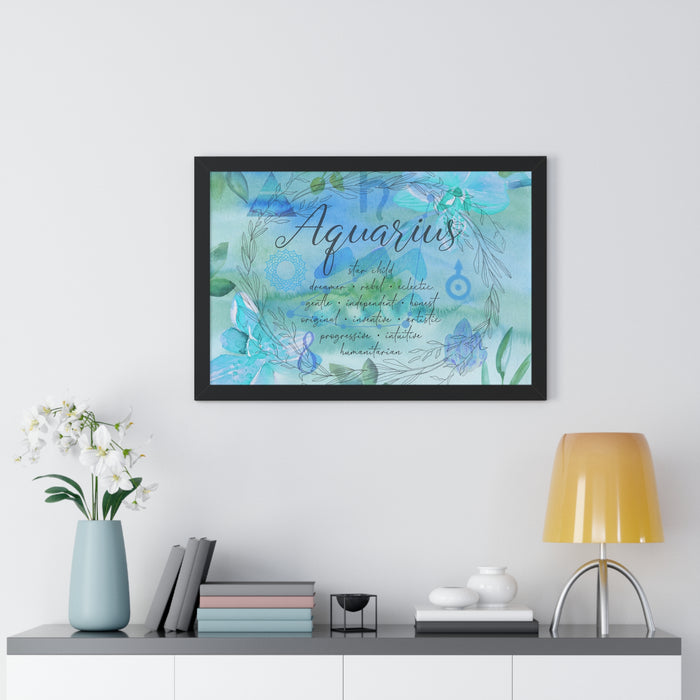 Aquarius Framed Horizontal Poster