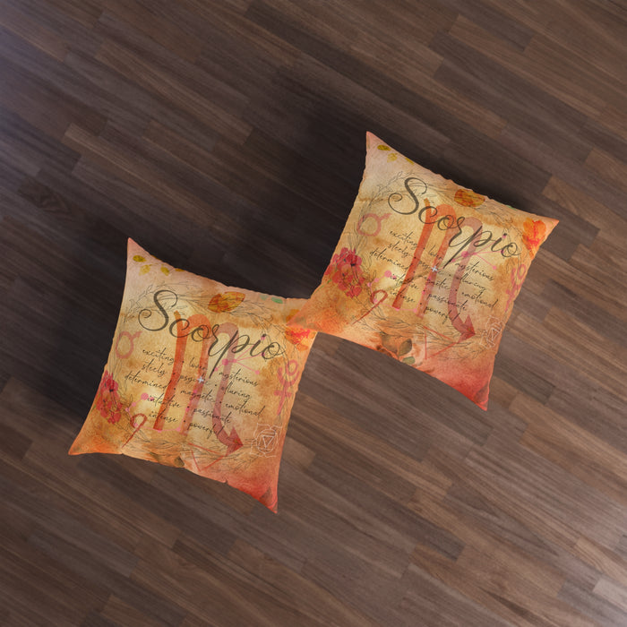 Scorpio Tufted Floor Pillow, Square