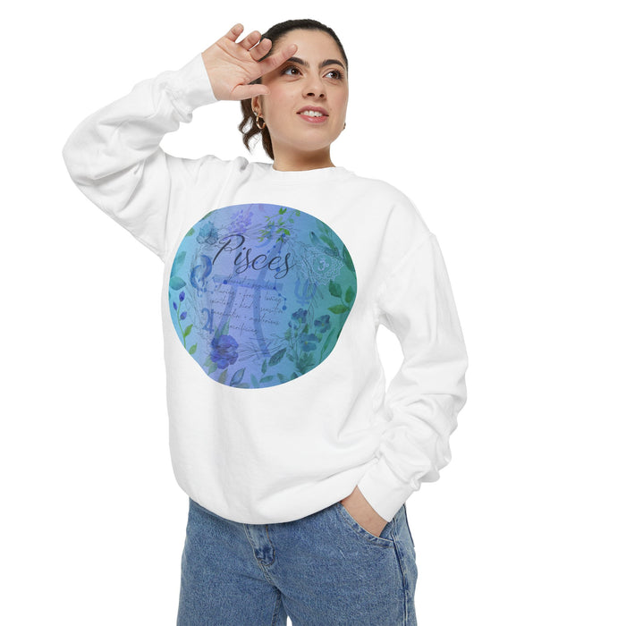 Pisces Unisex Garment-Dyed Sweatshirt