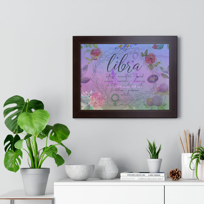 Libra Framed Horizontal Poster