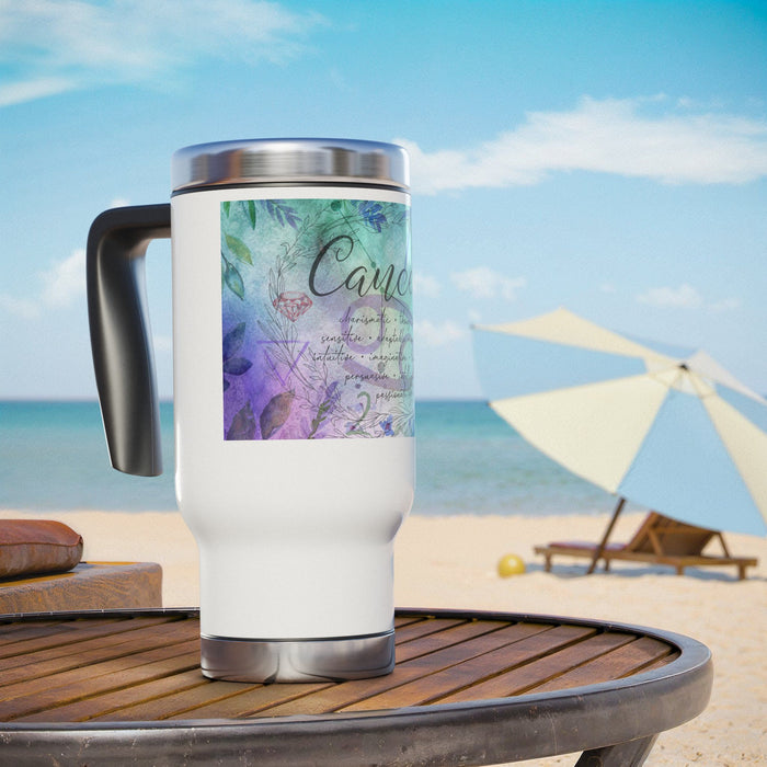 Cancer Stainless Steel Travel Mug with Handle, 14oz