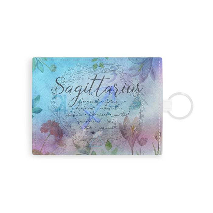 Sagittarius Saffiano Leather Card Holder