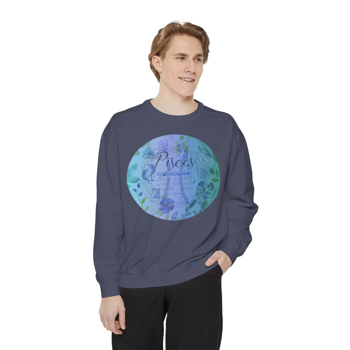 Pisces Unisex Garment-Dyed Sweatshirt