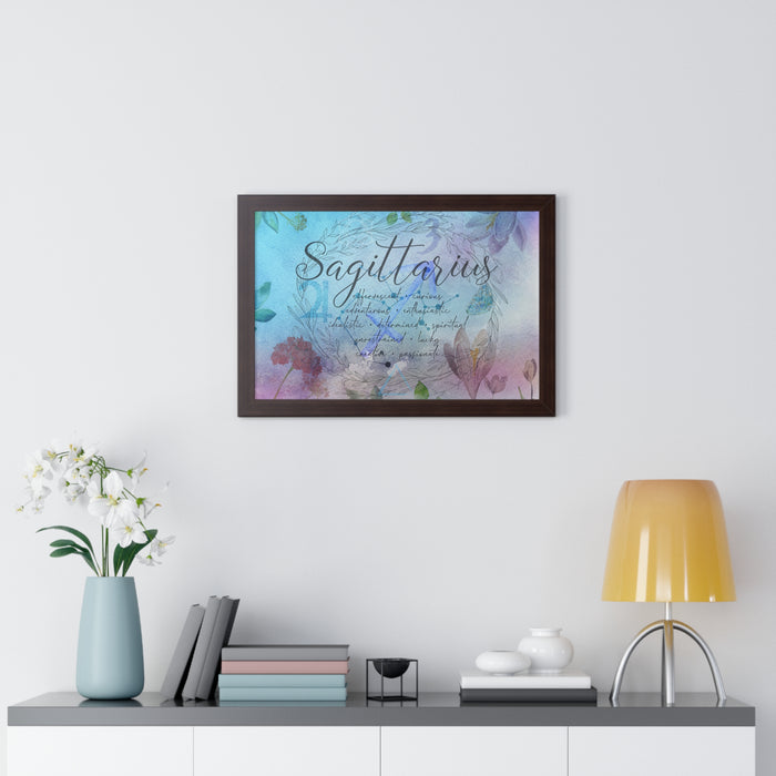 Sagittarius Framed Horizontal Poster
