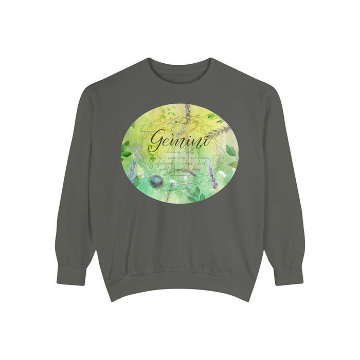 Gemini Unisex Garment-Dyed Sweatshirt