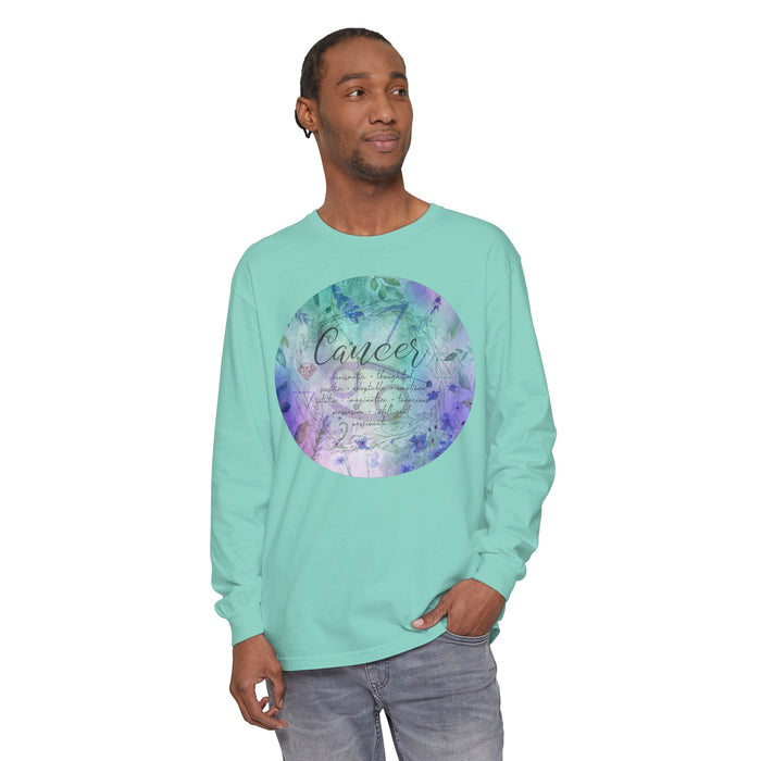 Cancer Unisex Garment-dyed Long Sleeve T-Shirt