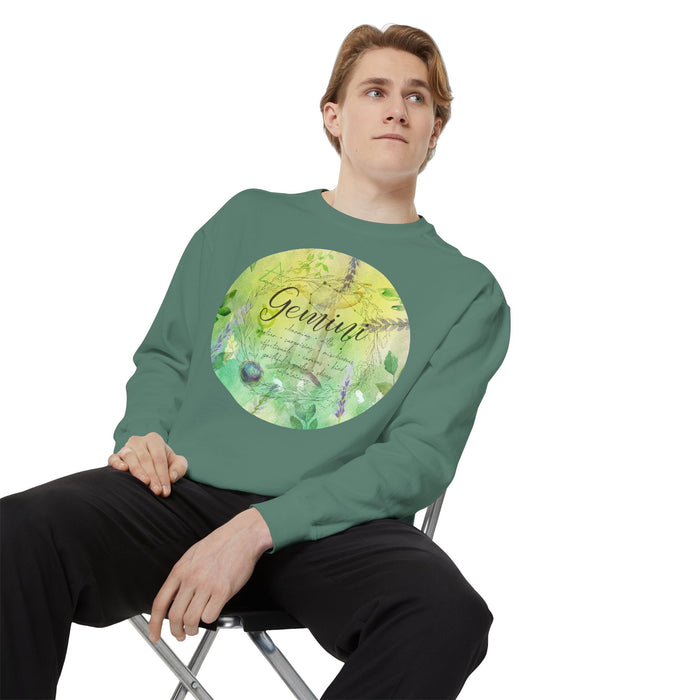 Gemini Unisex Garment-Dyed Sweatshirt