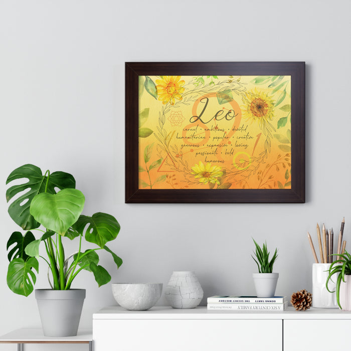 Leo Framed Horizontal Poster