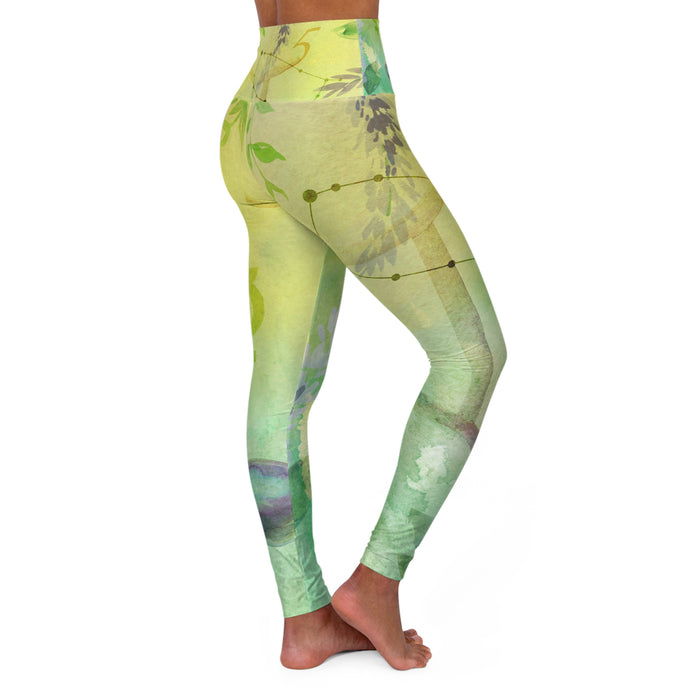 Gemini High Waisted Yoga Leggings (AOP)