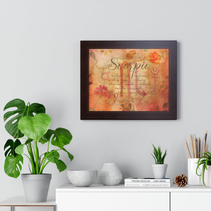 Scorpio Framed Horizontal Poster