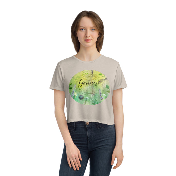 Gemini Women's Flowy Cropped Tee