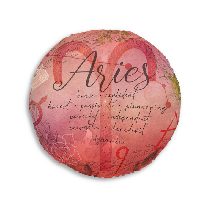 Aries Tufted Floor Pillow, Round