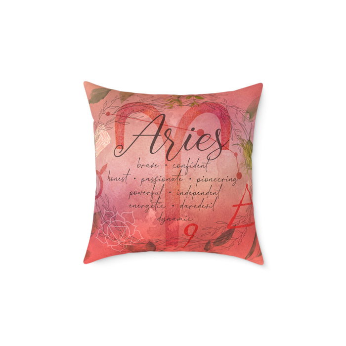 Aries Square Poly Canvas Pillow
