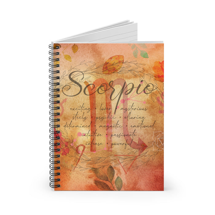 Scorpio Spiral Notebook - Ruled Line