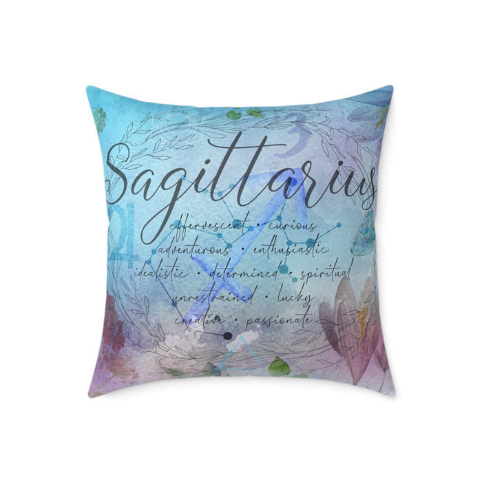 Sagittarius Square Poly Canvas Pillow