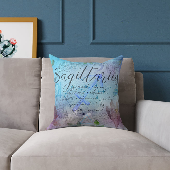 Sagittarius Square Poly Canvas Pillow