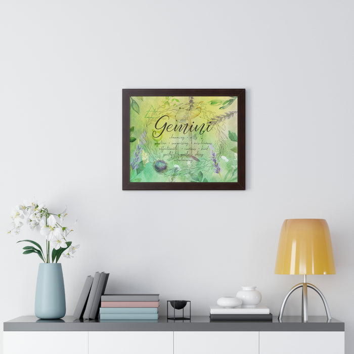 Gemini Framed Horizontal Poster