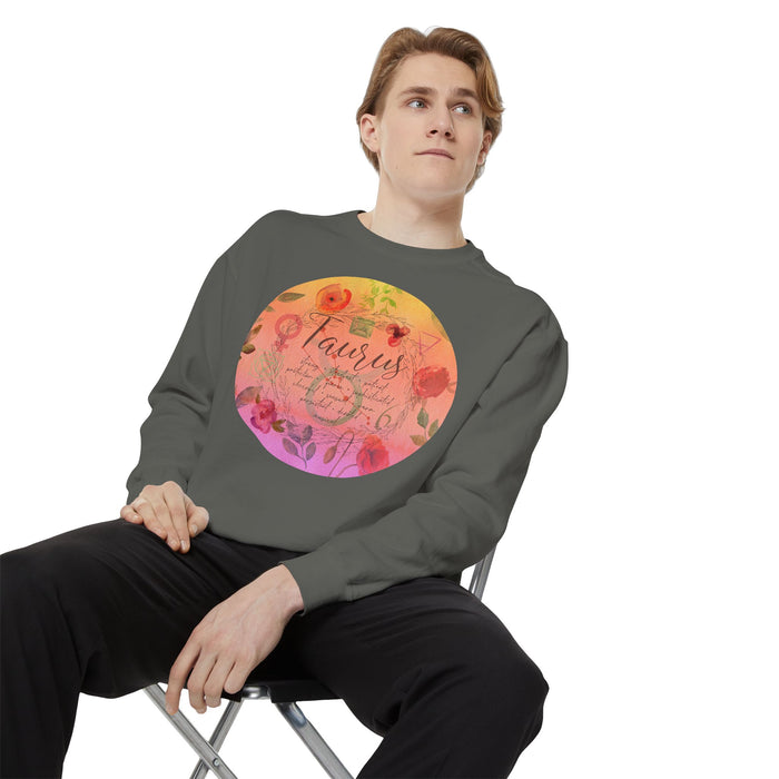 Taurus Unisex Garment-Dyed Sweatshirt
