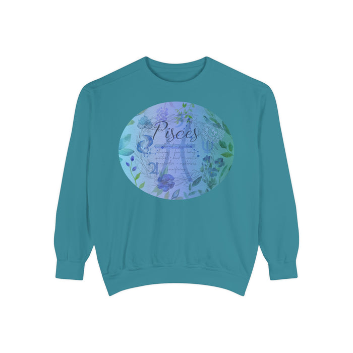 Pisces Unisex Garment-Dyed Sweatshirt