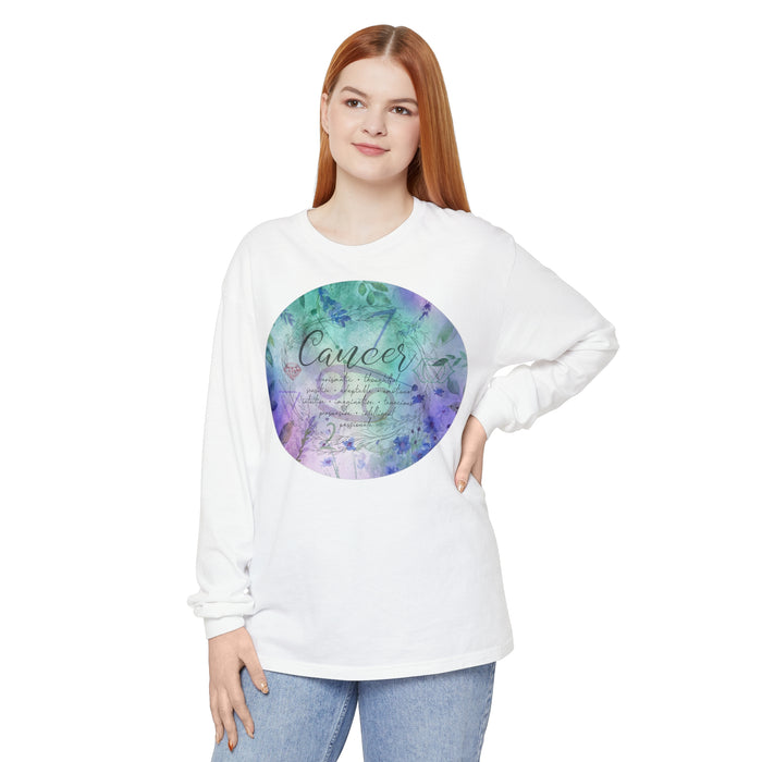 Cancer Unisex Garment-dyed Long Sleeve T-Shirt
