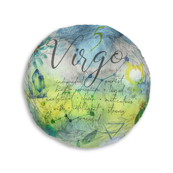 Virgo Tufted Floor Pillow, Round