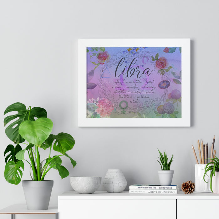 Libra Framed Horizontal Poster