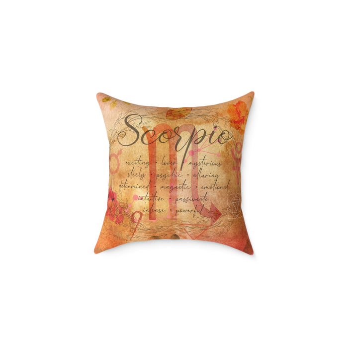 Scorpio Square Poly Canvas Pillow