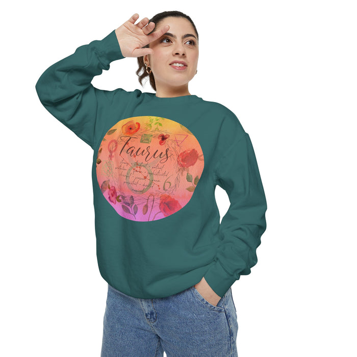 Taurus Unisex Garment-Dyed Sweatshirt