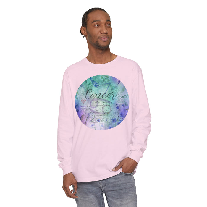 Cancer Unisex Garment-dyed Long Sleeve T-Shirt