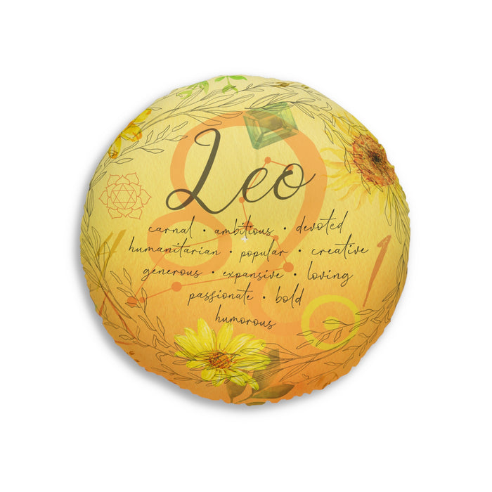 Leo Tufted Floor Pillow, Round