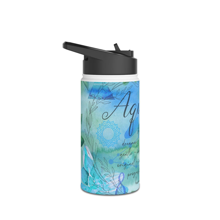 Aquarius Stainless Steel Water Bottle, Standard Lid