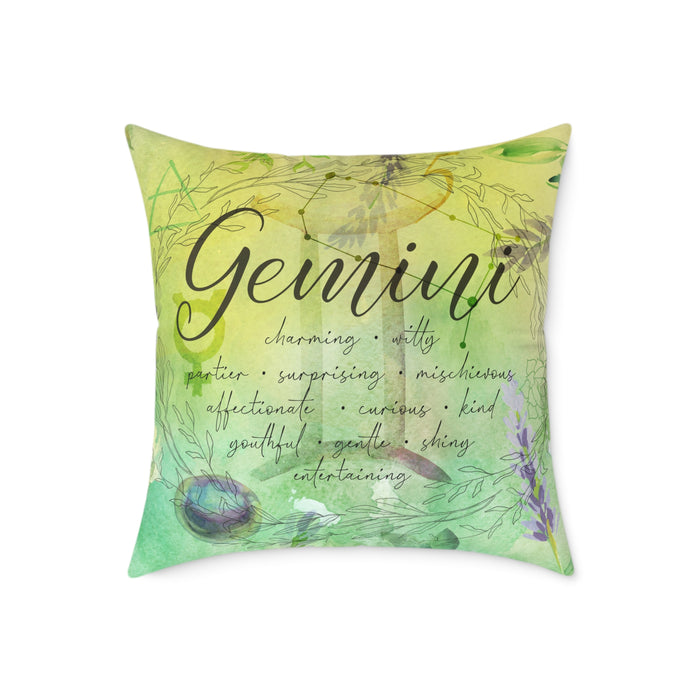 Gemini Square Poly Canvas Pillow