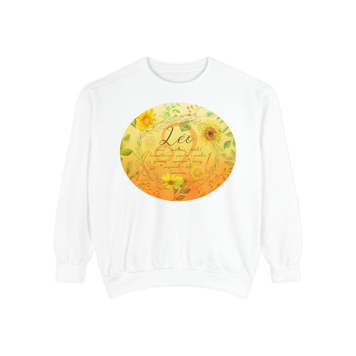 Leo Unisex Garment-Dyed Sweatshirt