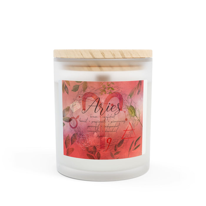 Aries Frosted Glass Candle, 11oz