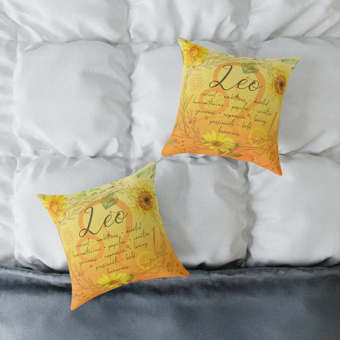Leo Square Poly Canvas Pillow